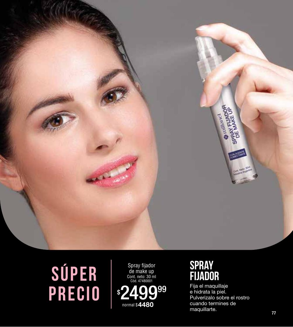 Spray fijador de maquillaje