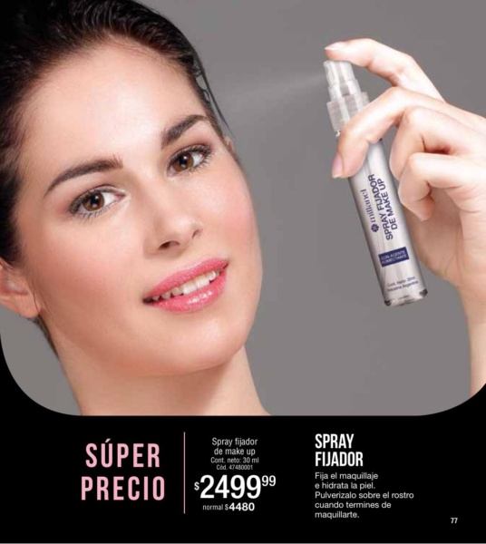 Spray fijador de maquillaje