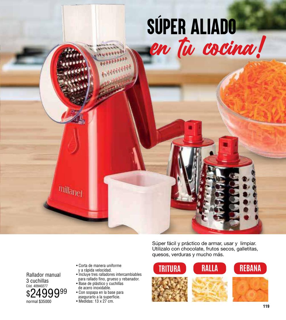 Rallador manual 3 cuchillas